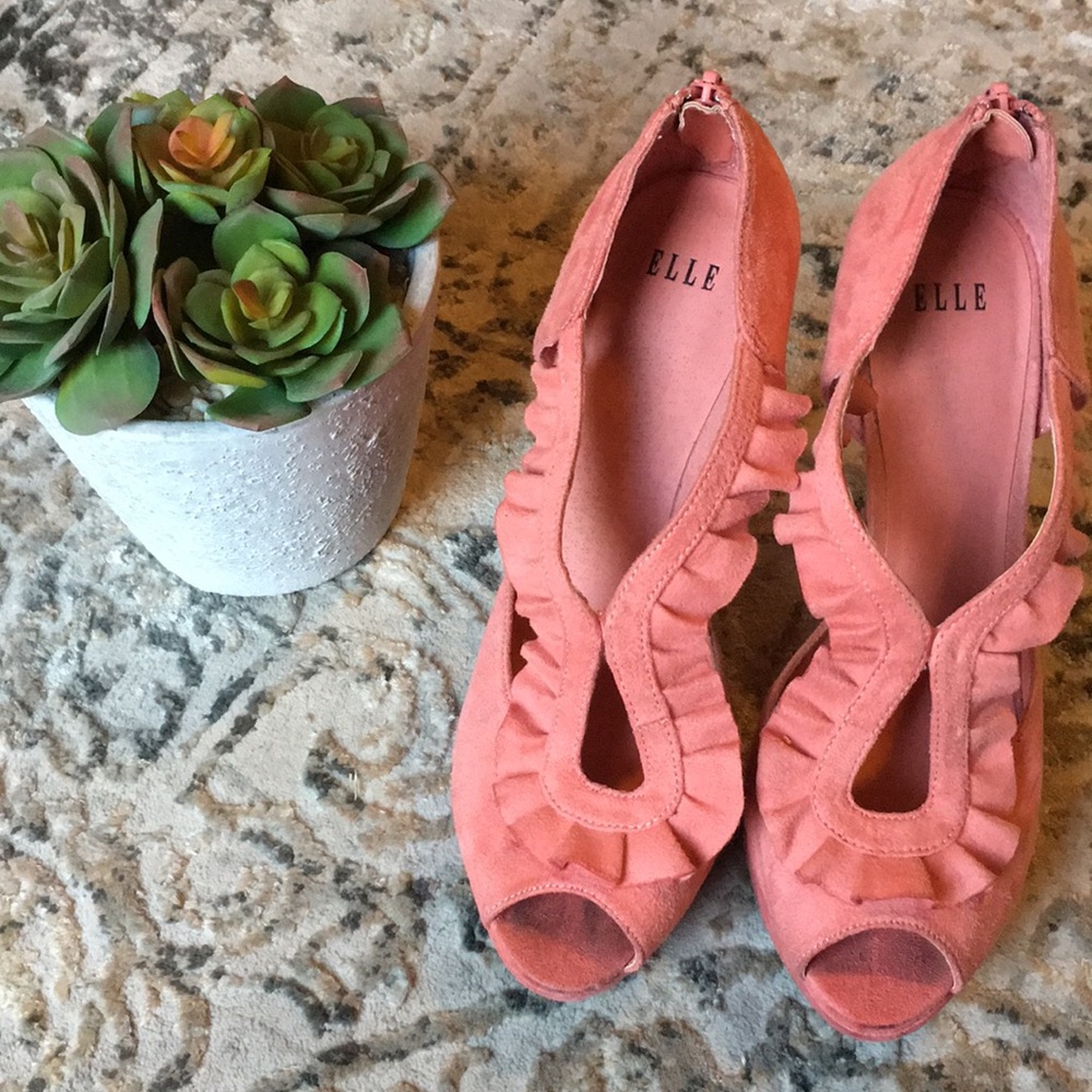 Ruffled Pink Heels